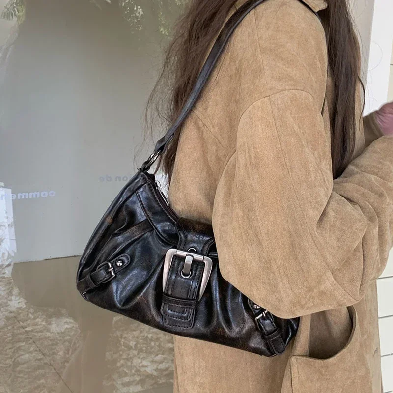 

2025 Spring Hot Sale, Maillard Style, Retro Style, Small Bag, Cute Girl, Y2K, Wasteland Style, Vintage , Underarm Shoulder Bag
