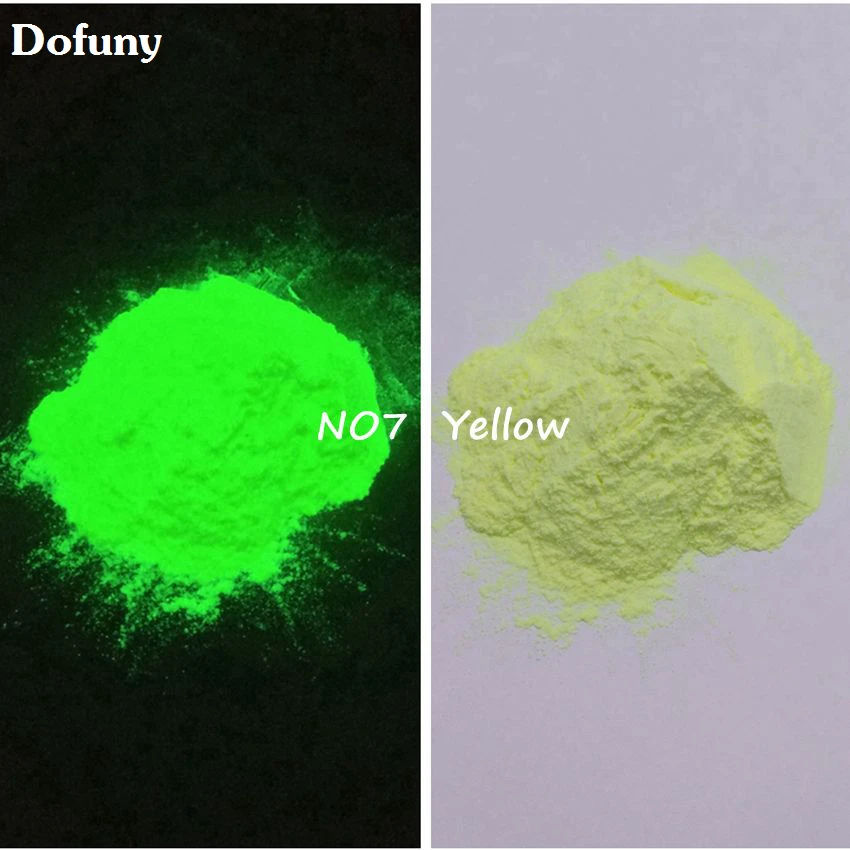 Glow in Dark Pigment Phosphor Nail Glitter Powder Luminous Pigment,Photoluminescent Polish Dye Color:Yellow 1Bag=10grams