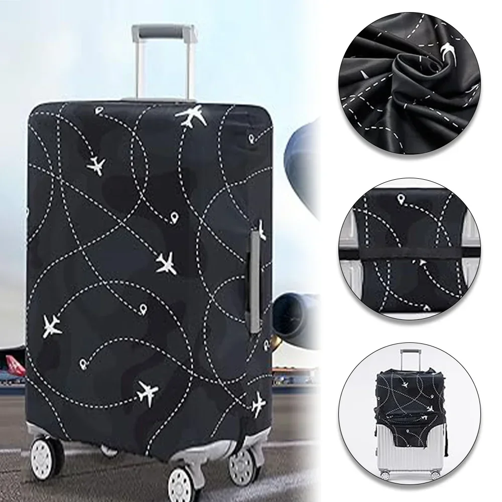 Suitcase Protective Cover Wear Resistant Elastic Fabric Phrase Series Dust Cover Durable Travel Case Cover for18-32inch