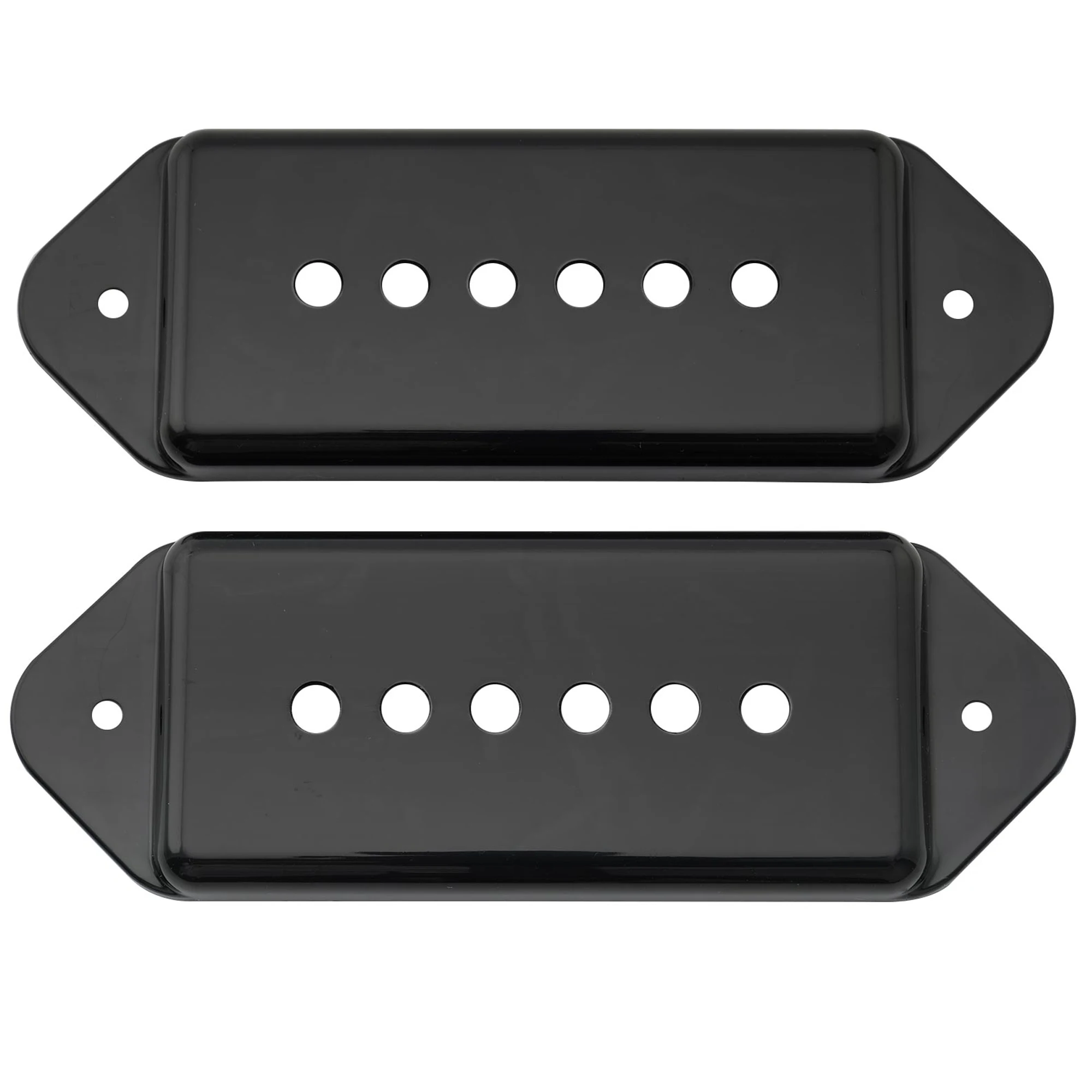 Musiclily Pro Plastic 49.2mm P90 Dog Ear Short/Low Neck Position Pickup Covers for USA LP/Vintage Style Epiphone (Set of 2)
