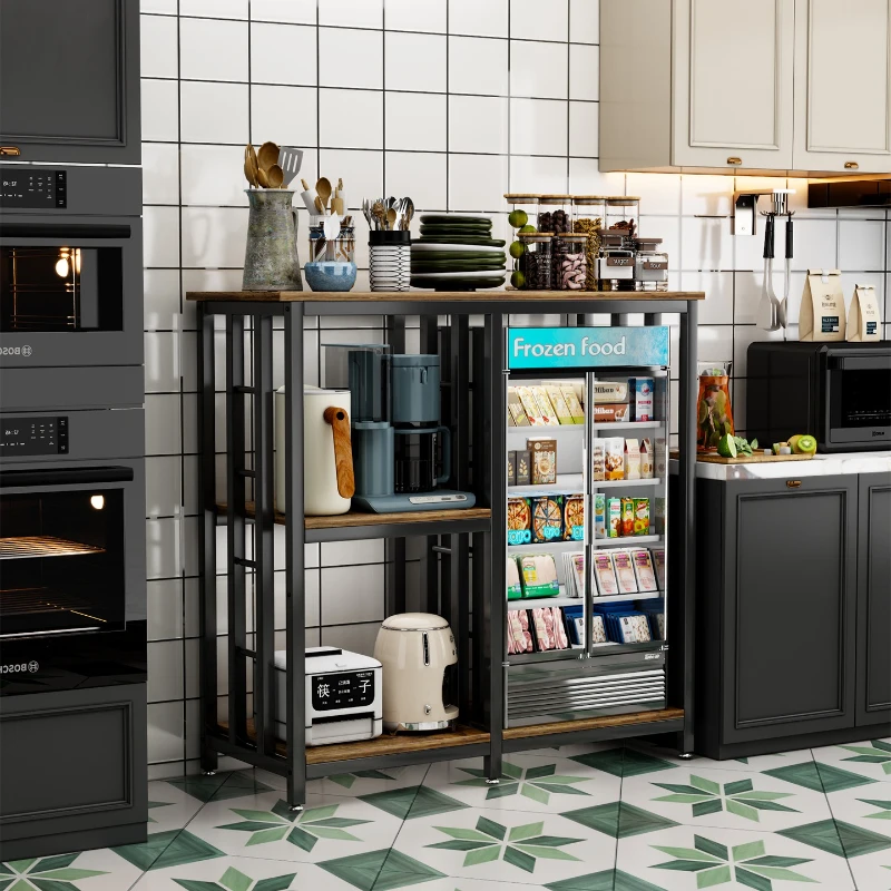DSA new high-end kitchen multi-functional rack, no punching, movable multi-functional storage