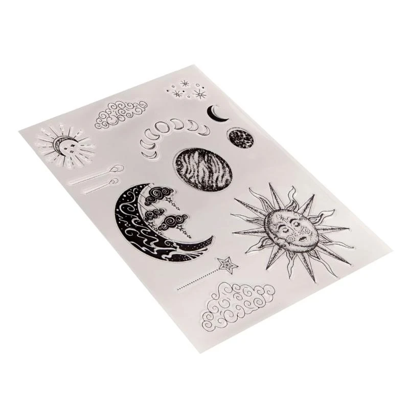

Sun Moon Silicone Clear Seal Stamp DIY Scrapbooking Embossing Photo Album Decorative Paper Card Craft Home Decoration