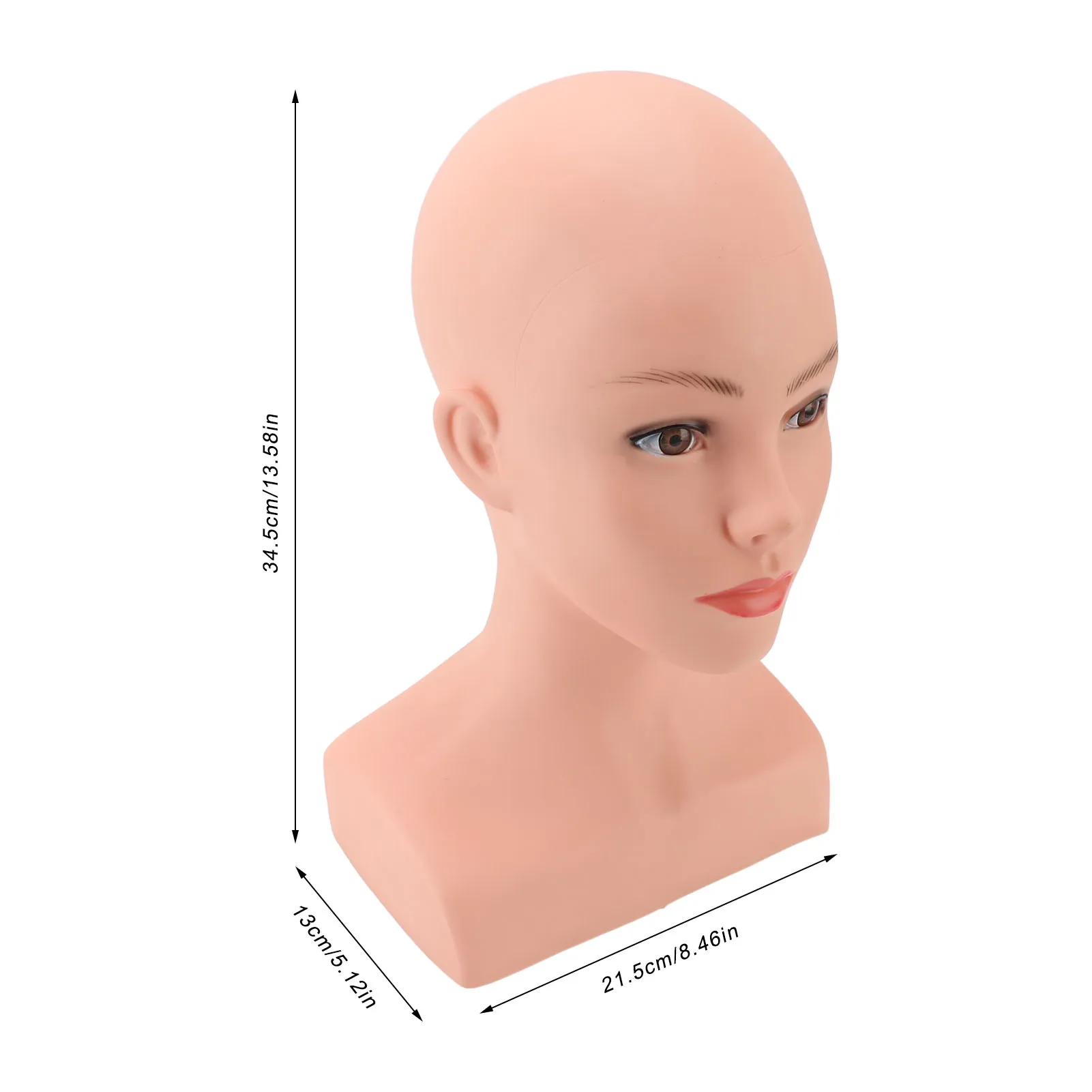 肩付きマネキンヘッド,PVCソフトプラスチック,帽子用化粧人形,眼鏡ディスプレイ