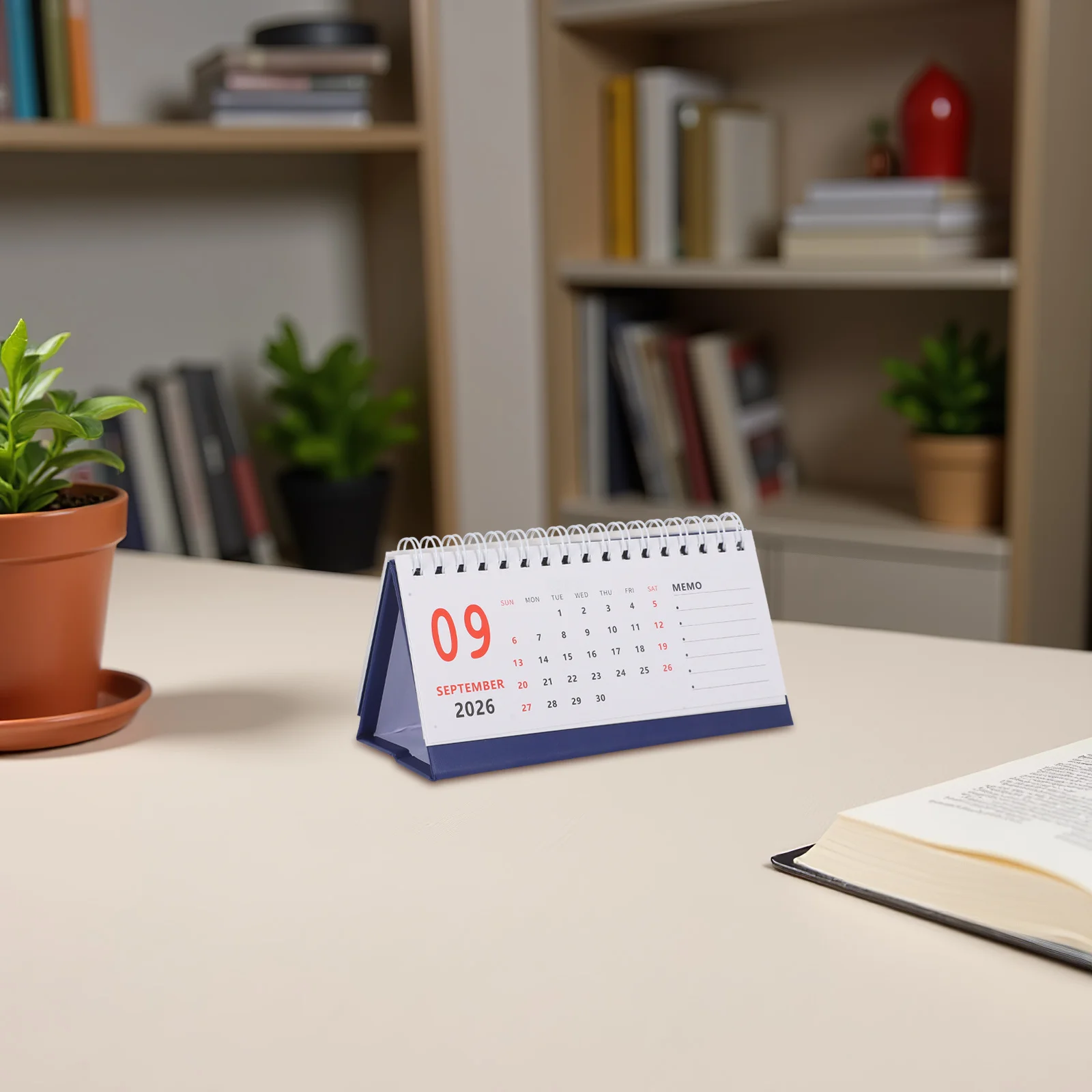 

Mini Desk Calendar 2025-2026 Small Standing Flip Monthly Planner for Office Home School Daily Schedule Organizing 18 Month