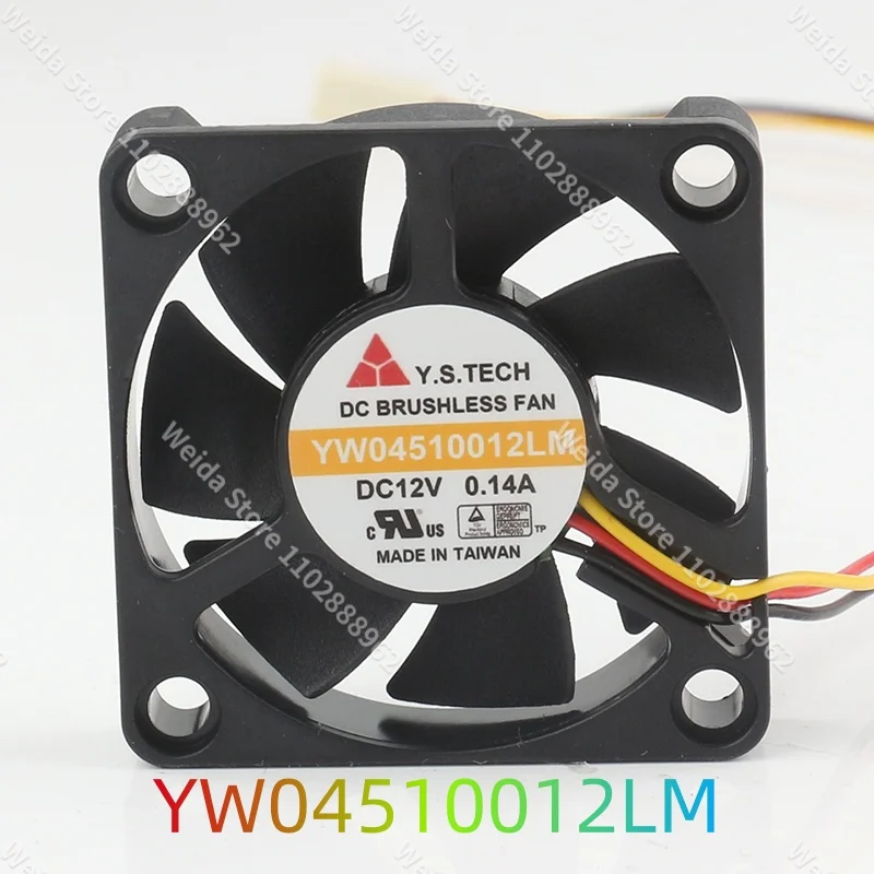 

New Y.S. Tech 5V 24V 48V 4510 45X45X10MM 4.5CM Automotive power amplifier YW04510012LM cooling fan DC 12V 0.14A