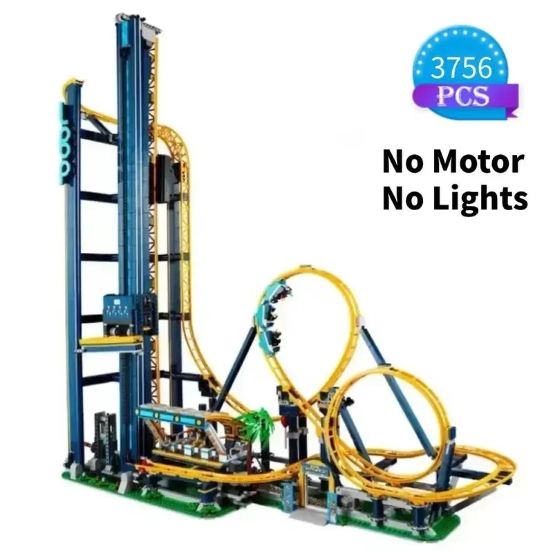 

New Creative Series Giant Vertical Roller Coaster Model Building Blocks City Brick Kit Kids Birthday Gift Building Block Toys