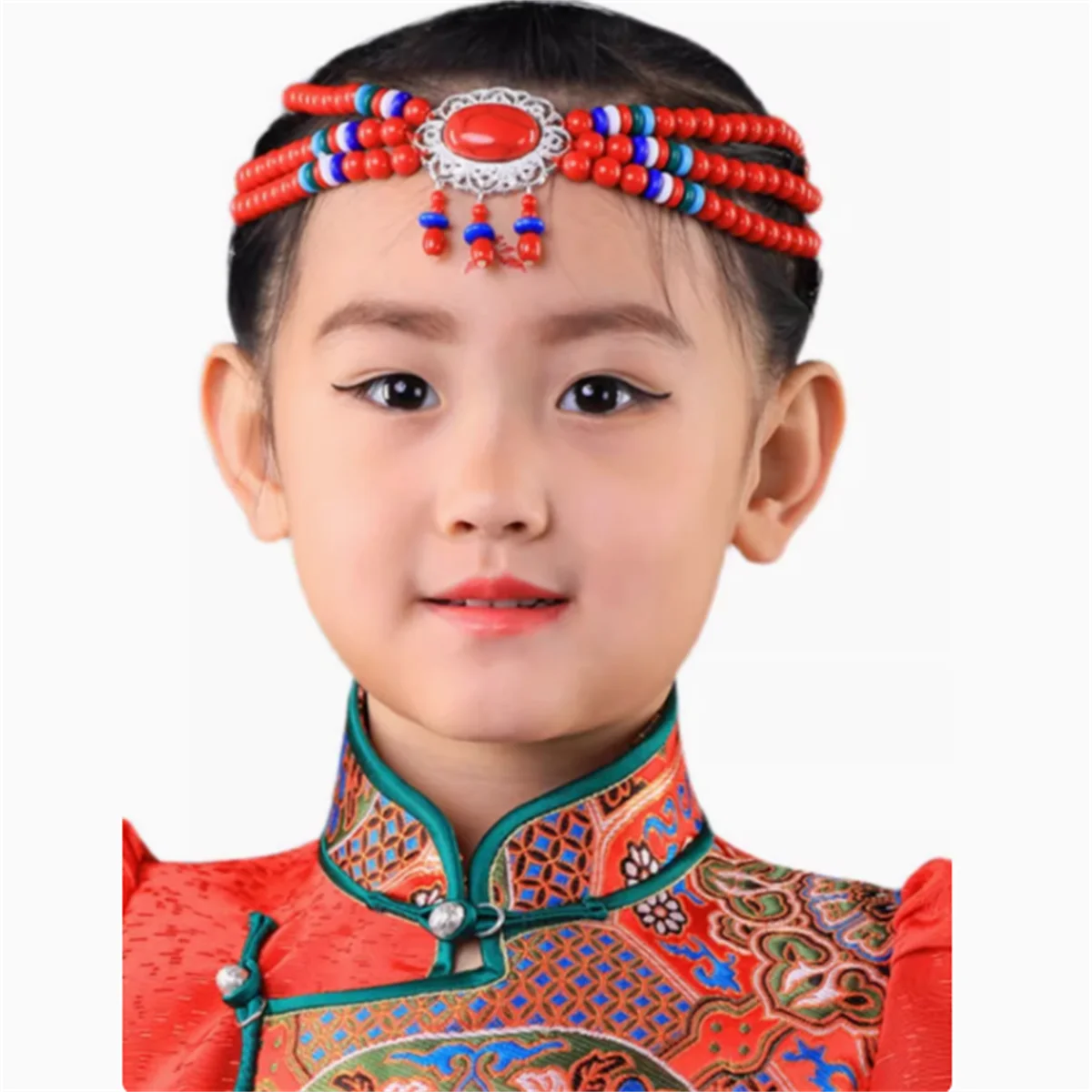 Children's Female Mongolian High end Private Customization Retro Ethnic Tibetan Elements Hairband Accessories