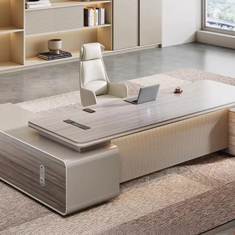 Lshaped Computer Office Desk Minimalist Multifunctional European Aesthetic Office Desk Large Luxury Tavolino Unique Furniture