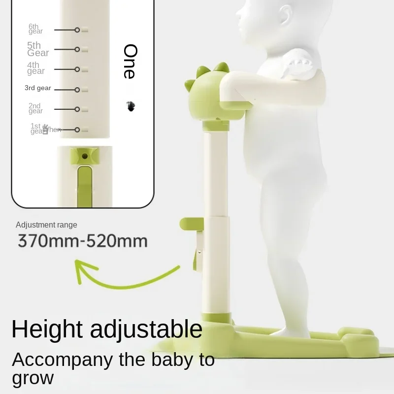 Height Adjustable Baby Standing Bath Racks,Toddler Buttock Washing Auxiliary Bracket,  Anti Slip Shower Basin Table for Baby