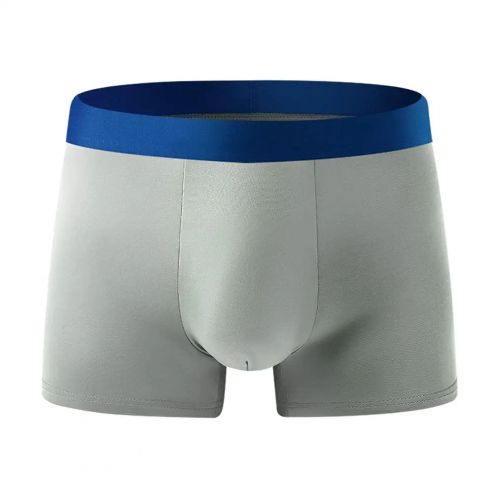 الرجال الملاكم الملابس الداخلية مرونة منتصف الارتفاع ضيق قطع مرونة عالية السراويل سراويل خليط اللون U-محدب تنفس سراويل