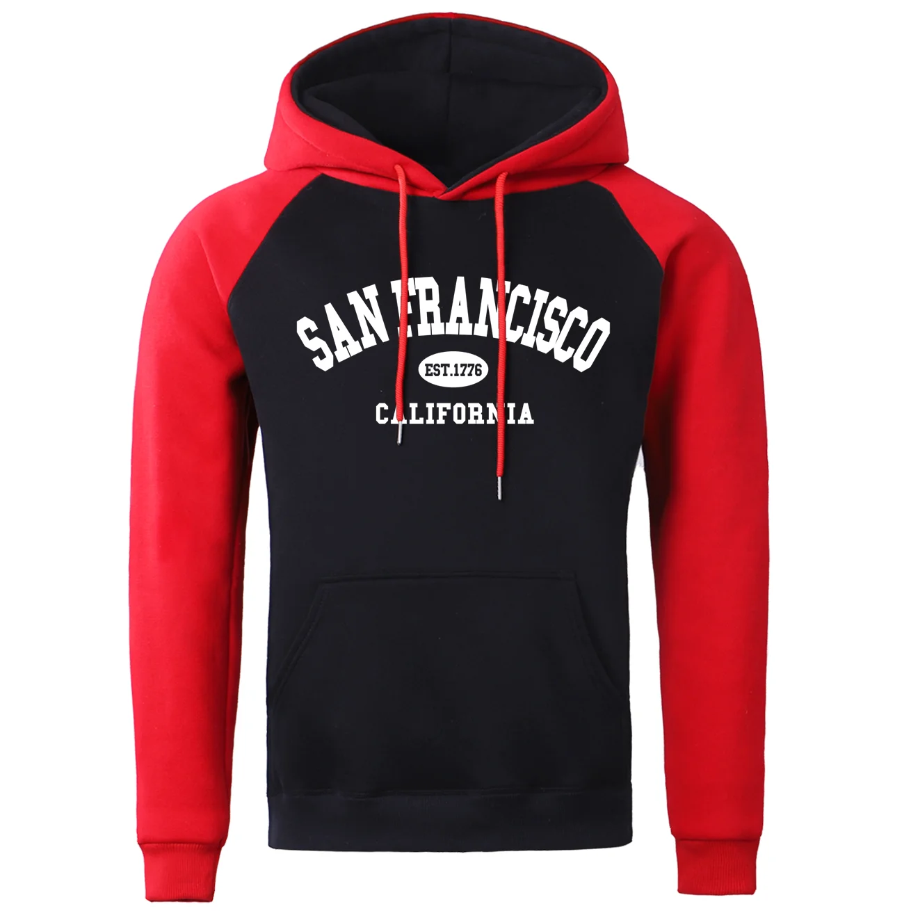 San Francisco California Printed Male Hoodies Fashion Casual Hoodie Oversize Loose Sweatshirts Autumn Warm Fleece Clothing Women