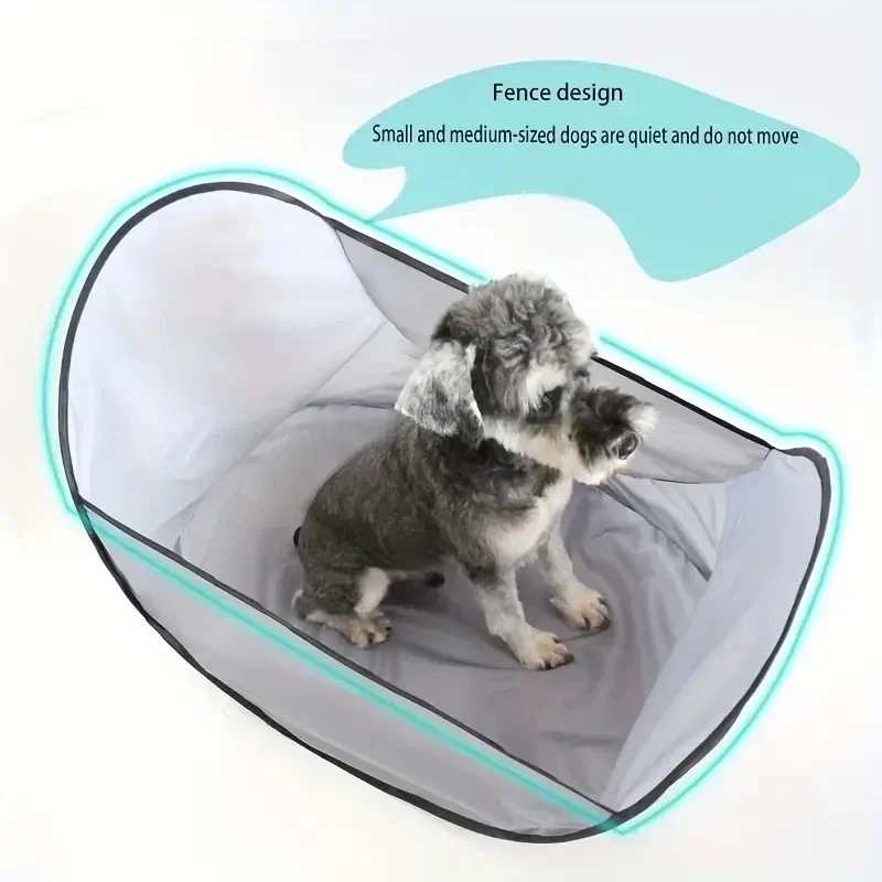 Easy Dog and Cat Hair Catcher Tent Dog Hair Clipper Bib Waterproof Adjustable Neat Barbering Cape for Easy Trimming and Shaving