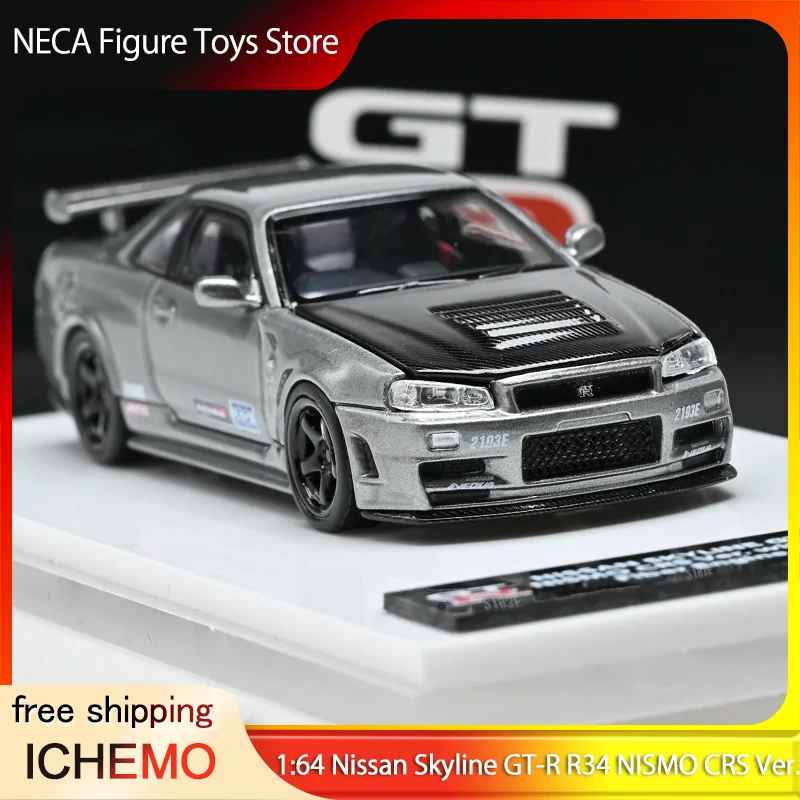 

ICHEMO Re-Creation 1:64 Nissan Skyline GT-R R34 NISMO CRS Ver. HEC Limited Edition Diecast Car Model Toy Gift For Adults & Fans