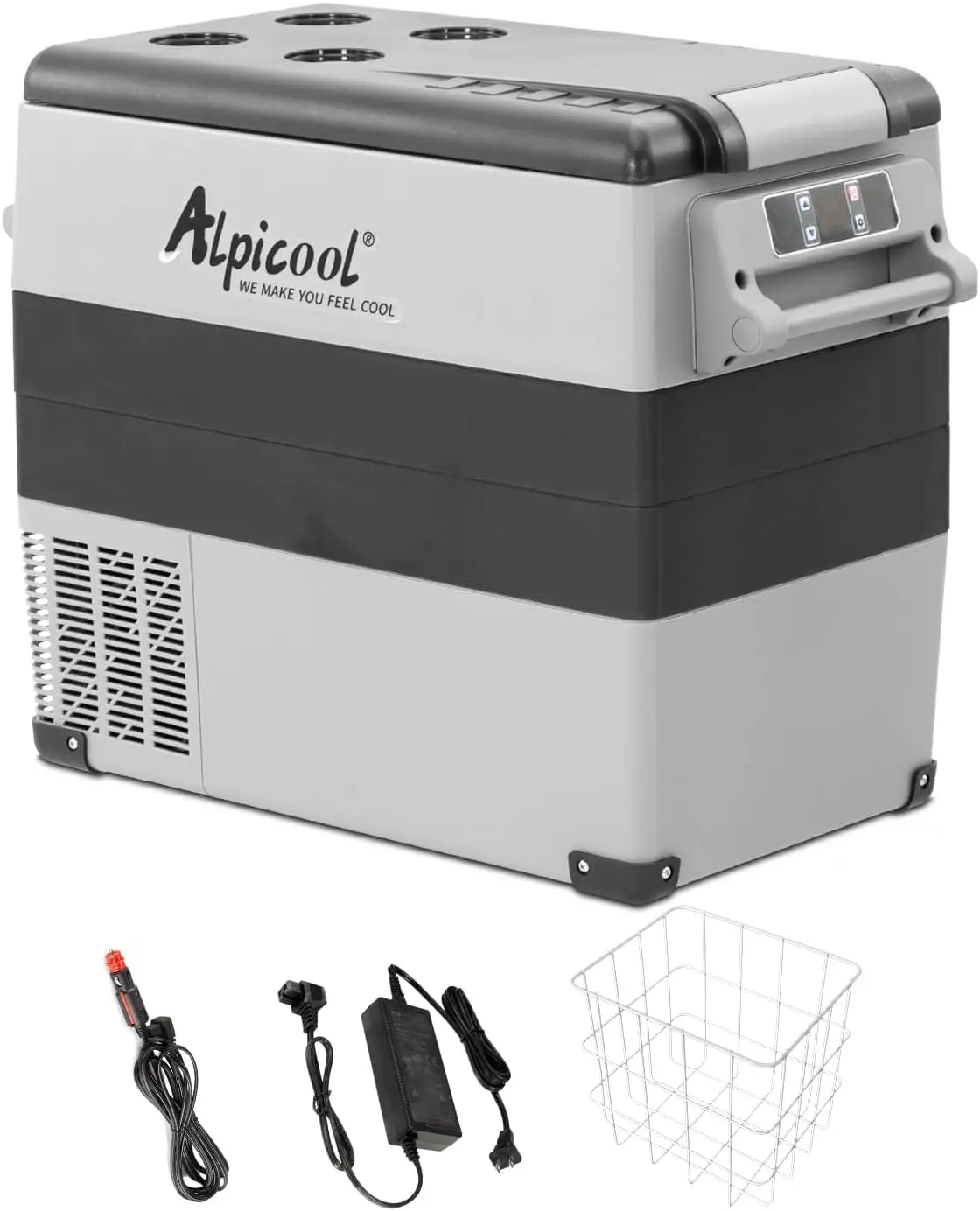 Alpicool CF55 Portable Freezer,12 Volt Refrigerator, 52 Quart (49.4 Liter) Fast Cooling 12V Car Fridge Freezer -4℉~68℉, Car Cool