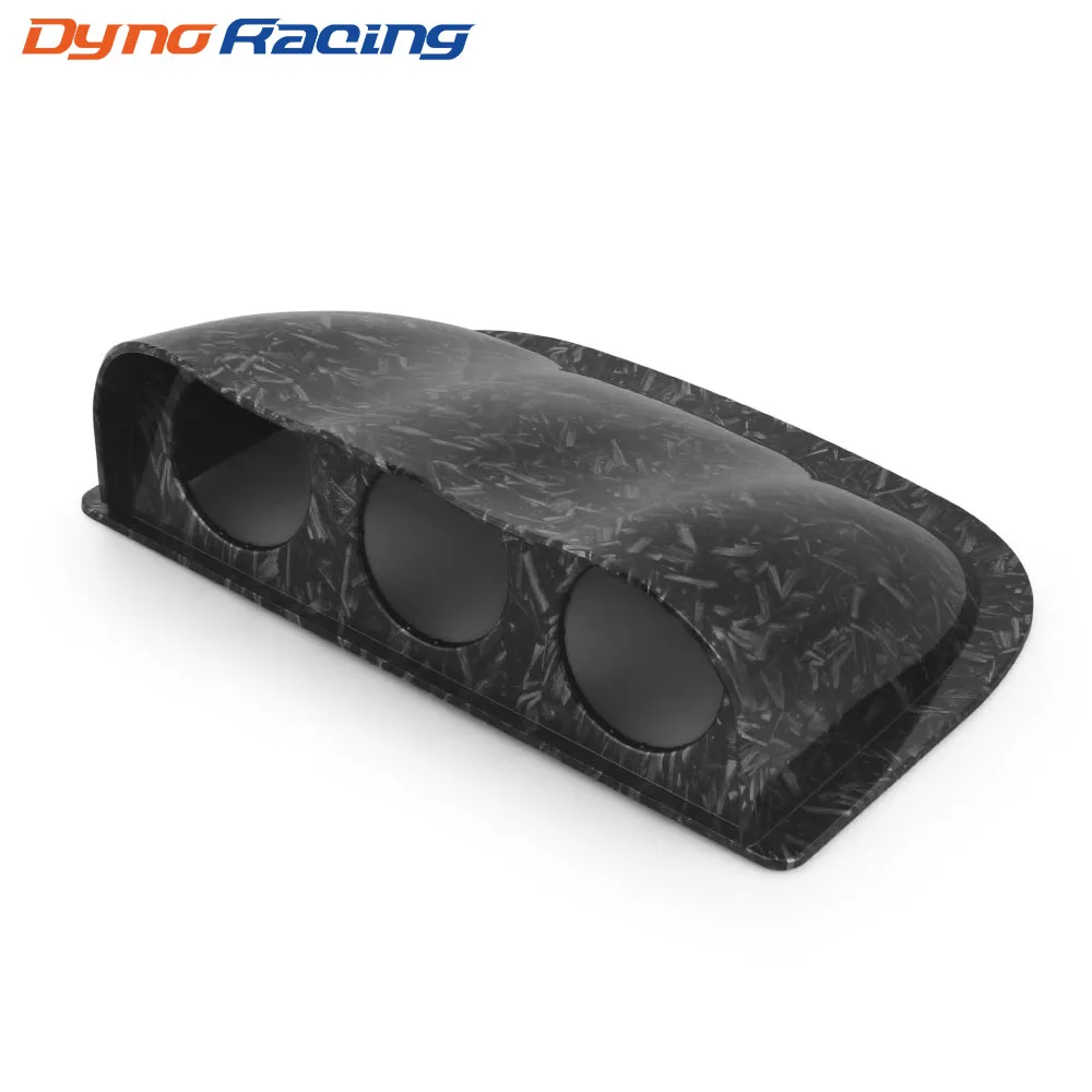 

Car 3 Holes Dash Board Gauge Pod Plastics Holder for 2 inch/52mm Gauges Black Carbon Fiber Style Mount Holder BX101803-FP