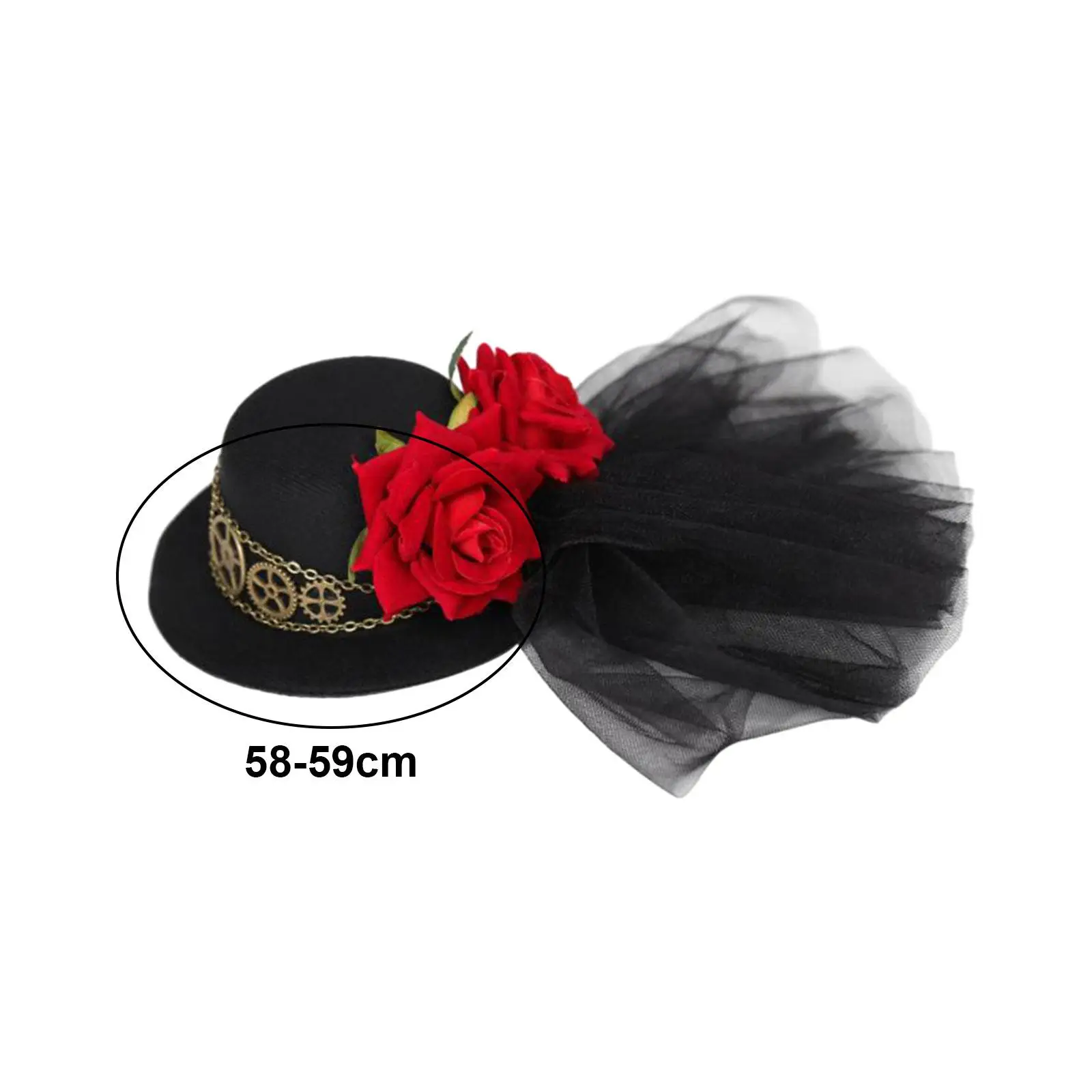 Steampunk Mini Top Hat feltro cappello a cilindro forcina Dress up Costume accessori per spettacoli di danza Cosplay Party Supplies carnevale