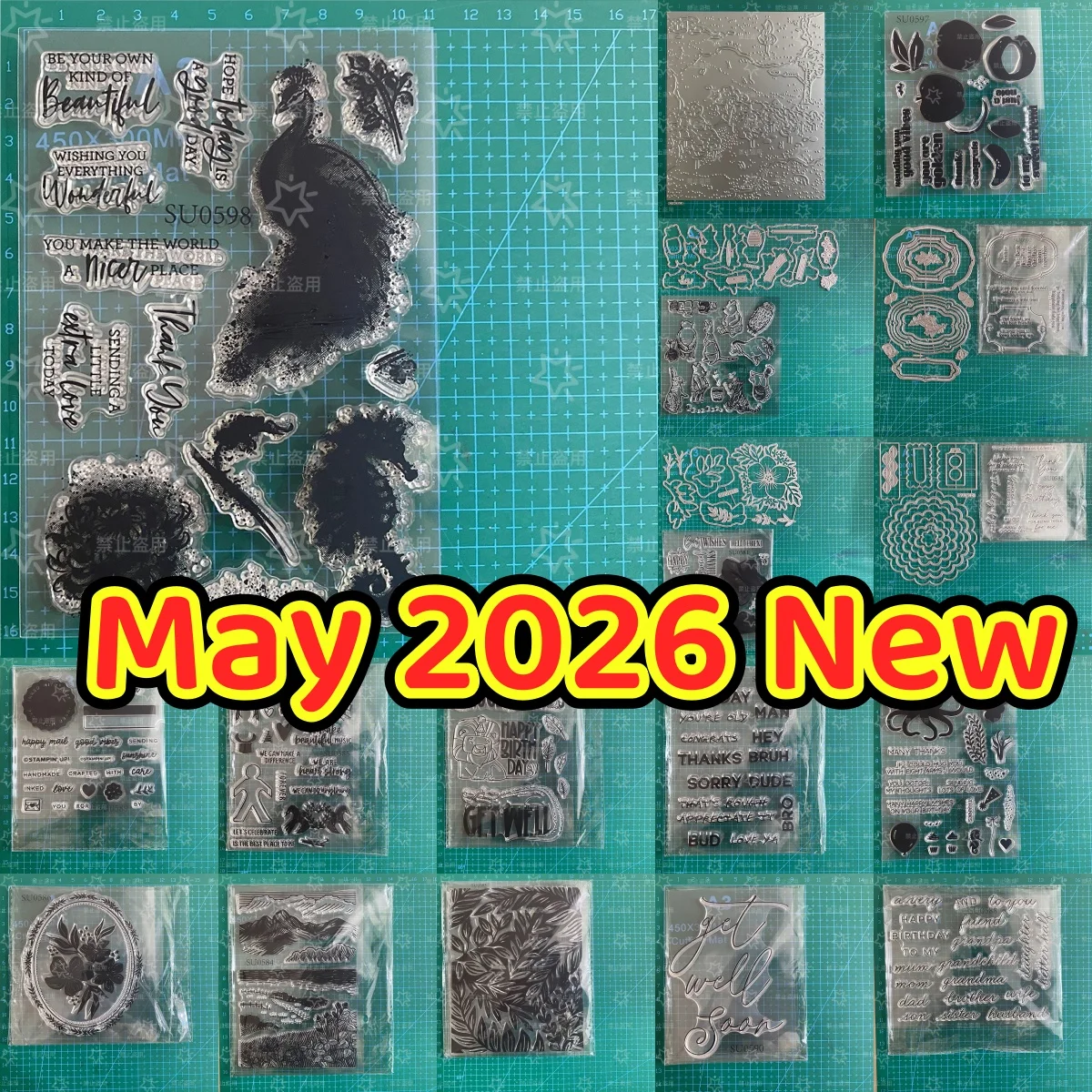 

May 2026 New Octopus Friends Clear Stamps Metal Cutting Dies Hot Foil For DIY Greeting Card Decorating Scrapbook Paper Template