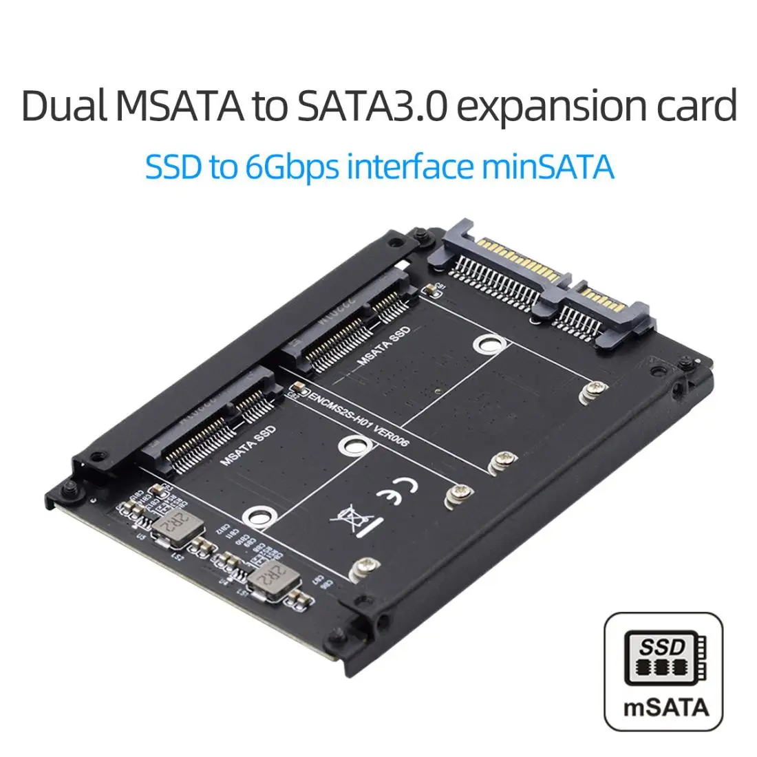 

Двойная MSATA Mini-SATA SSD-карта JOBD Raid0 Span Bridge для USB 2,5 Type-C USB-C дюйма SATA комбинированный корпус