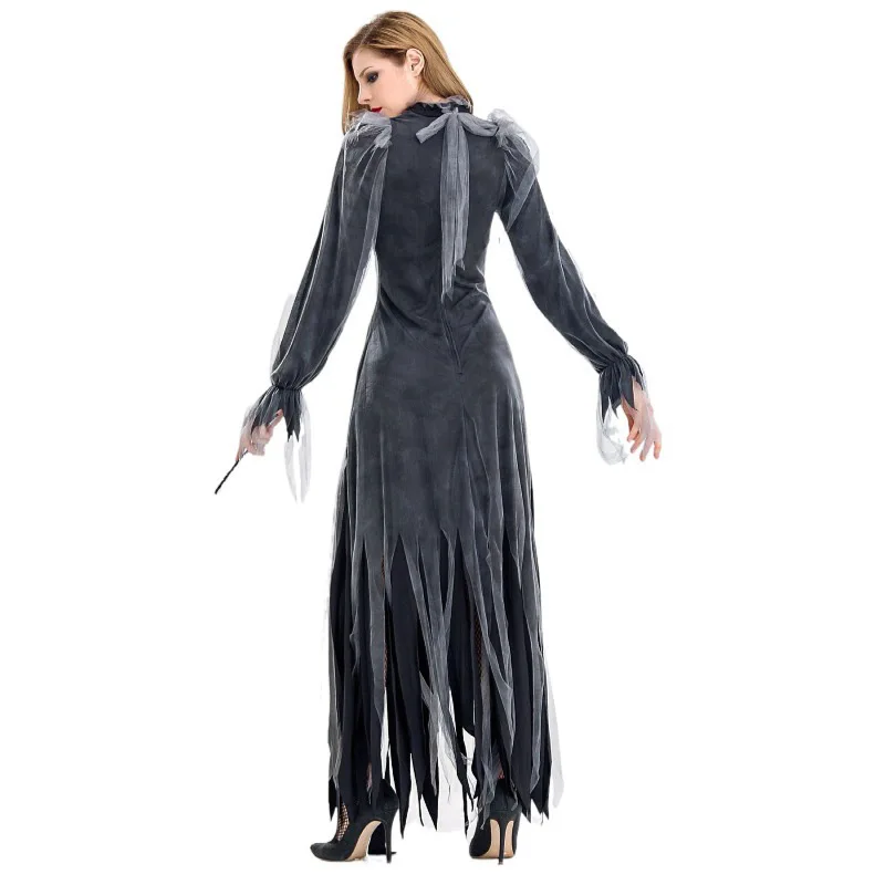 Loween fantôme mariée sorcière terreur fantôme cape scène Performance tenue Zombie mariage Costume femme Faion