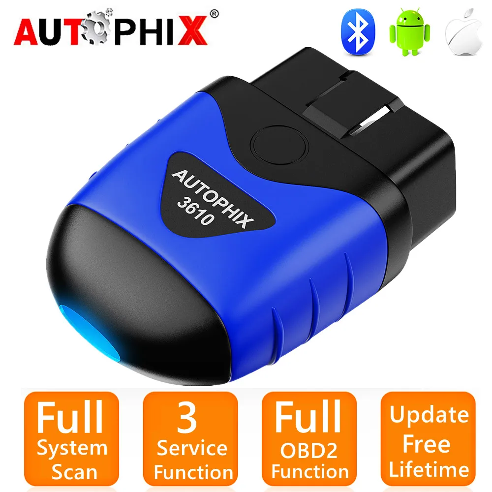 AUTOPHIX 3610 Bluetooth Diagnostic Tool for VAG VW Audi Skoda SEAT 12V Cars Full-System OBD2 Scanner Code Reader ABS SRS EPB