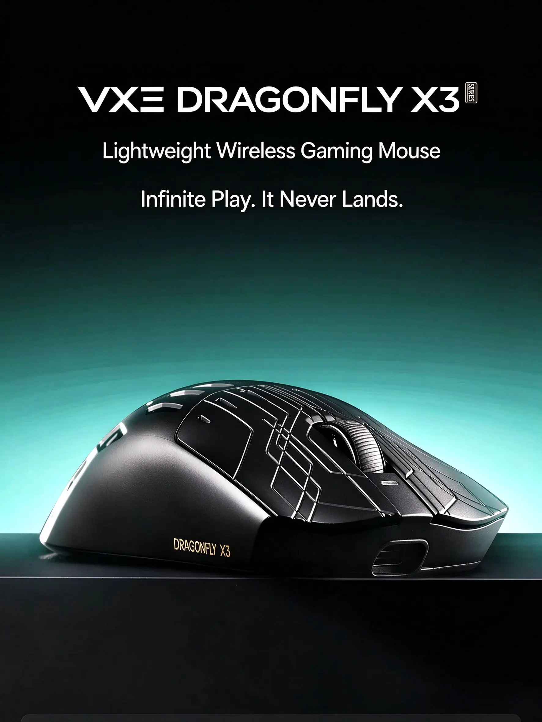 VXE Dragonfly X3 Turbo Wireless Gaming Mouse PAW3395SE X3 Pro Custom Esports FPS Mouse Rechargeable Lightweight Mice PC Gamer