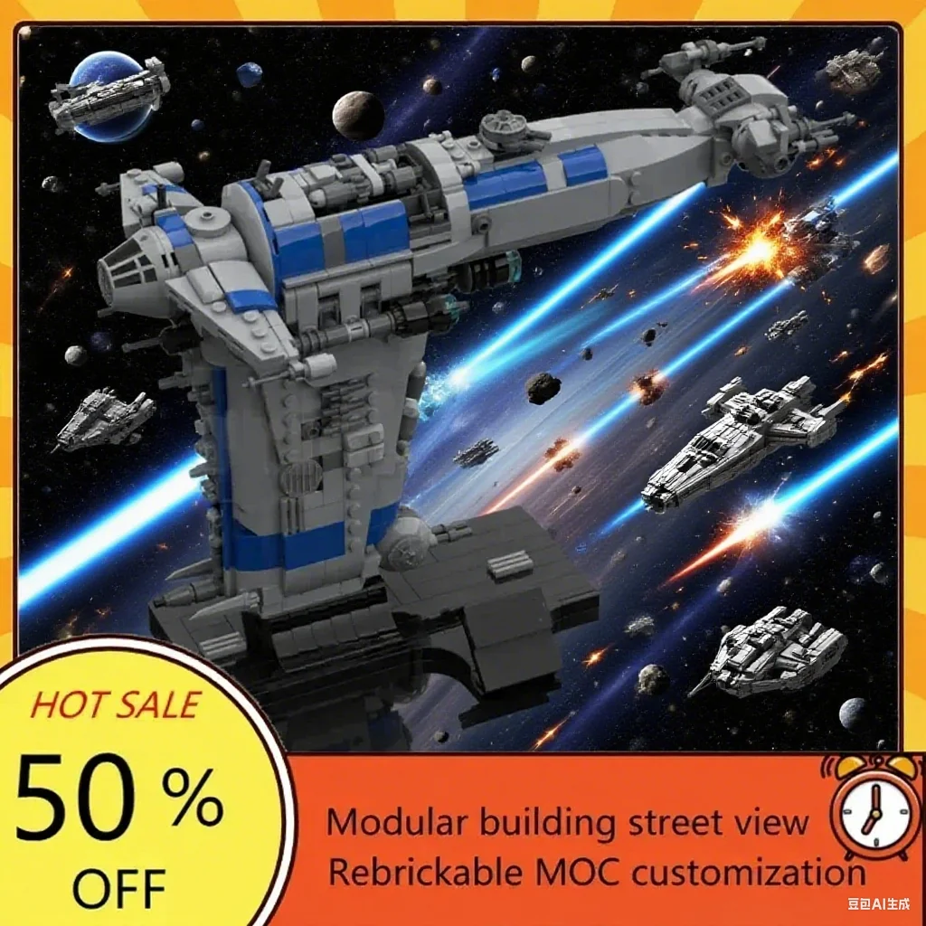 

972PCS Bomber Starship Space War Military MOC Battle Model DIY Education Assembly Toy Custom Puzzle Architecture Gift