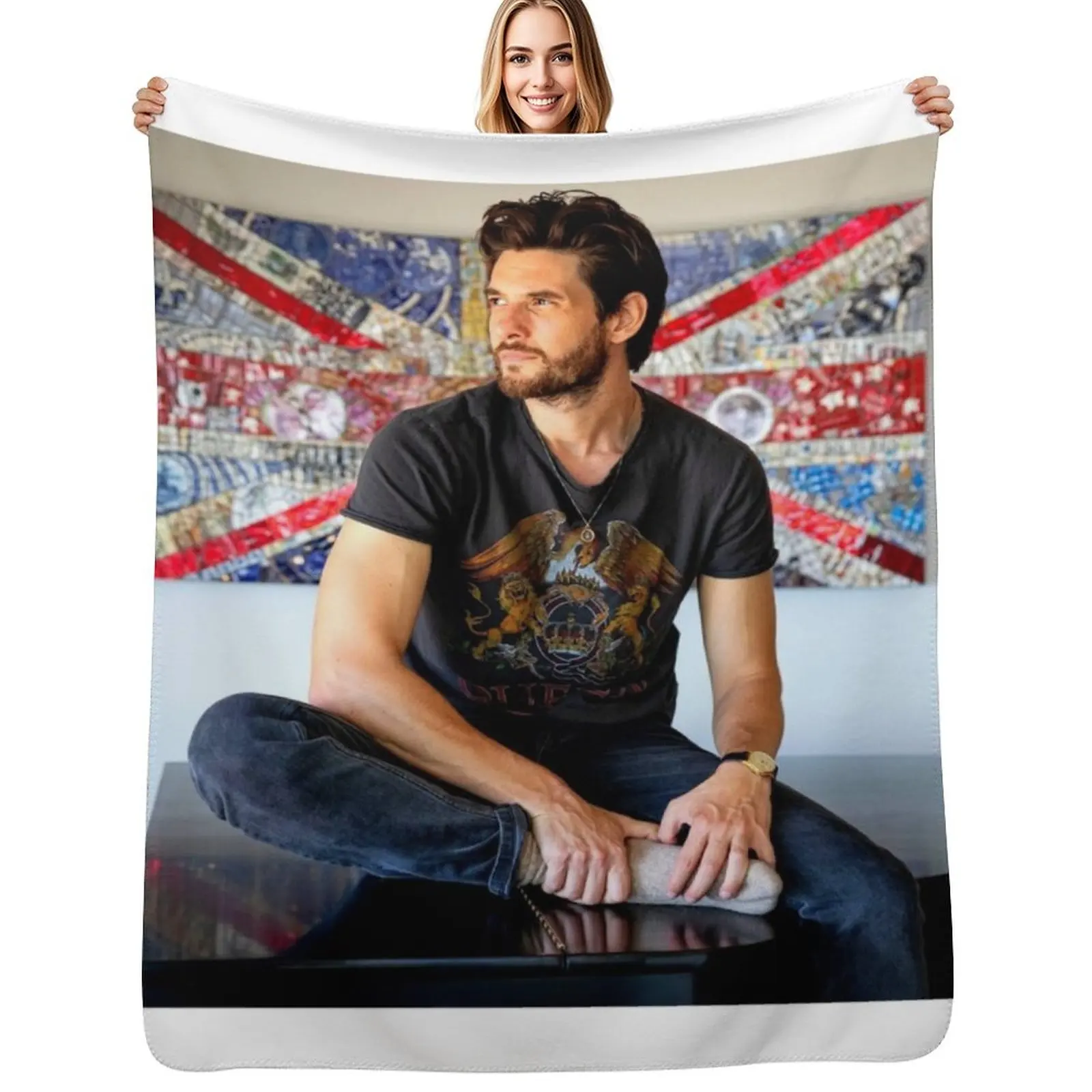 Ben Barnes on his Piano Throw Blanket Stain Resistant Cozy Warm Blanket