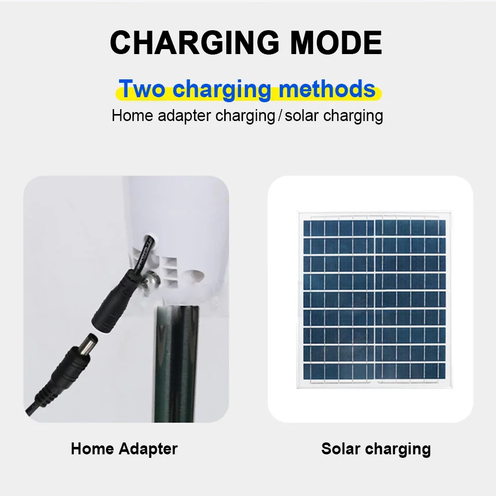 Remote Control Solar Floor Fan 4 Speeds & Bug Light Rechargeable Battery 12H Runtime 25W solar for Home Emergency Power Outage