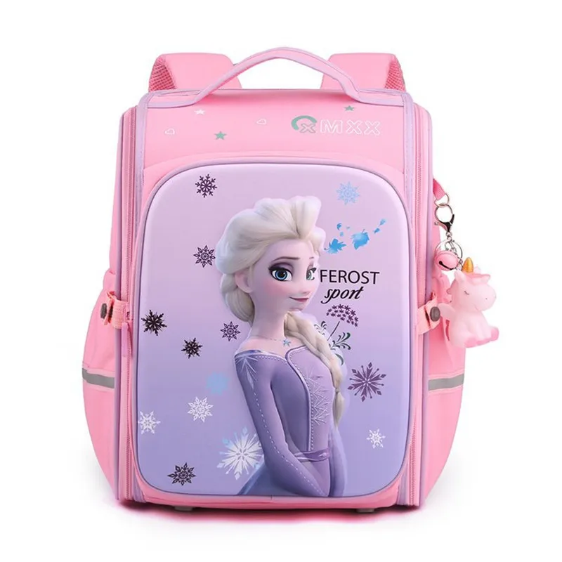 

Disney New Frozen School Bags For Girls Elsa Anna Primary Student Shoulder Orthopedic Backpack Large Capacity Kids Gifts Mochila