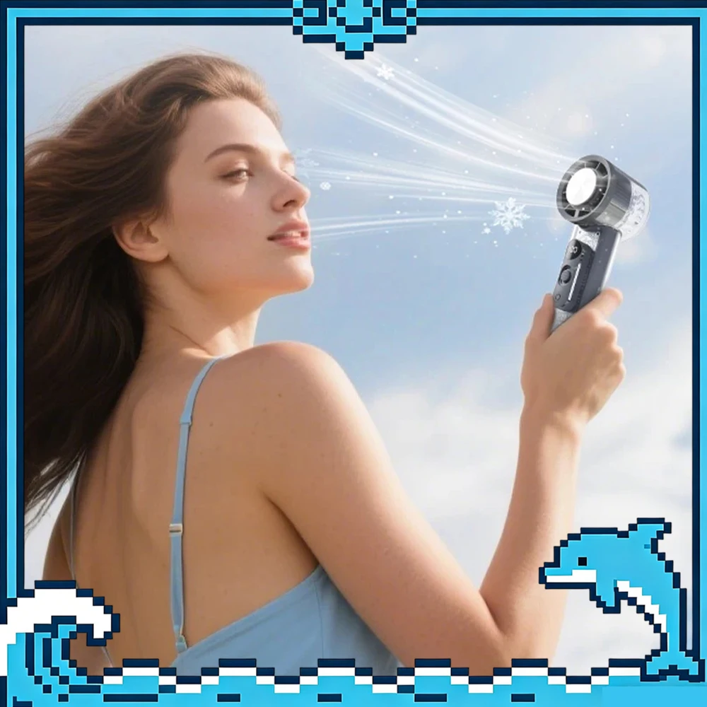 Itutn IT-F01 Handheld Fan 100-Frequency Low-Frequency Light Tone Handheld Small Fan 10 Hours Long Battery Life Light Weight Gift