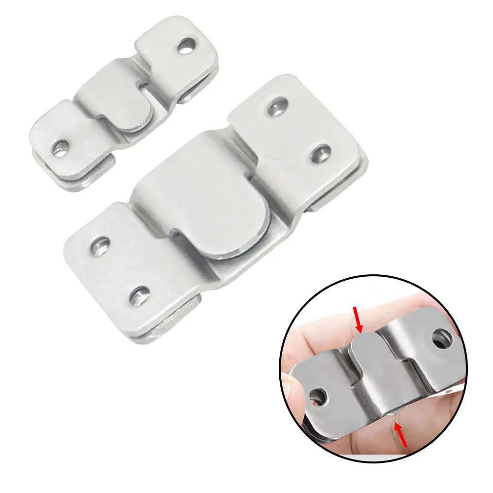 10PCS Stainless Steel Interlock Hanging Buckle Flush Mount Bracket Furniture Connector Wall Picture Frame Hanger Display Hooks