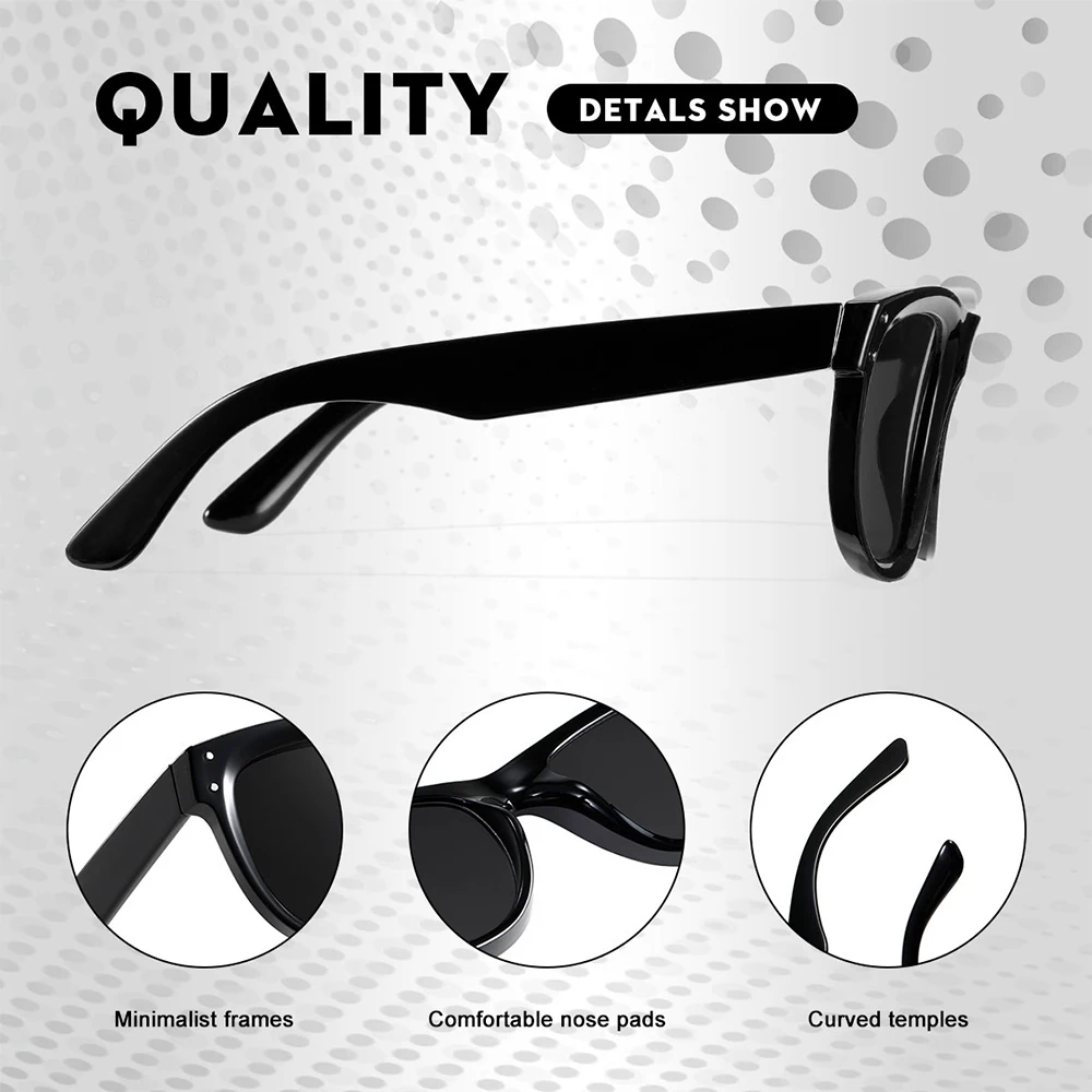 CRIXALIS Klassische Vintage-Mode und trendige Sonnenbrille für Männer und Frauen, Laufen, Radfahren, Fahren, Alltag, Sonnenbrille, UV400 – Detail 2