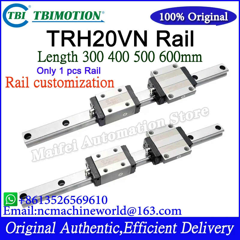 Original Taiwan TBI Linear Guide TR H20VN TRH20R500H TRH20VN Rail TR20 Rail Linear Rail TBITION length 500mm 400mm 300mm 600mm