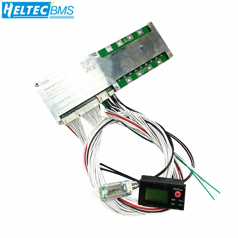 Heltec 60V 72V Smart BMS 24S 9S-25S LiFePo4 BMS 16S 20S 150A 200A Li-Ion LTO bms balance bluetooth APP LCD RS485