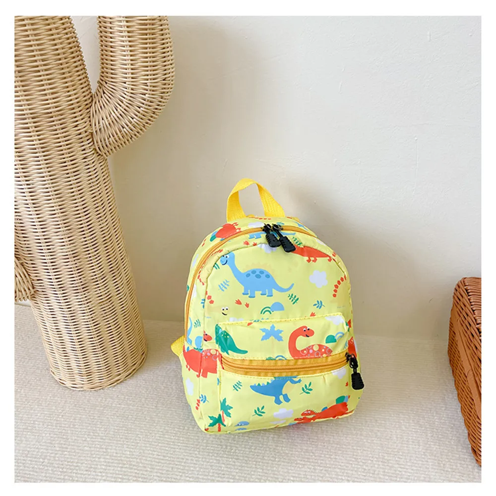 Custom Cute Cartoon Children\'s Backpack Little Dinosaur Kindergarten Schoolbag Embroidered Name Simple Kids Backpack Bags