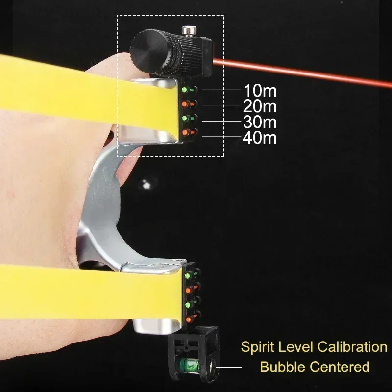 Laser Richten Slingshot Antislip Gradiënt Blauwe Katapult Outdoor Jacht Schieten Rubberen Band Stalen Bal Oefenpakket