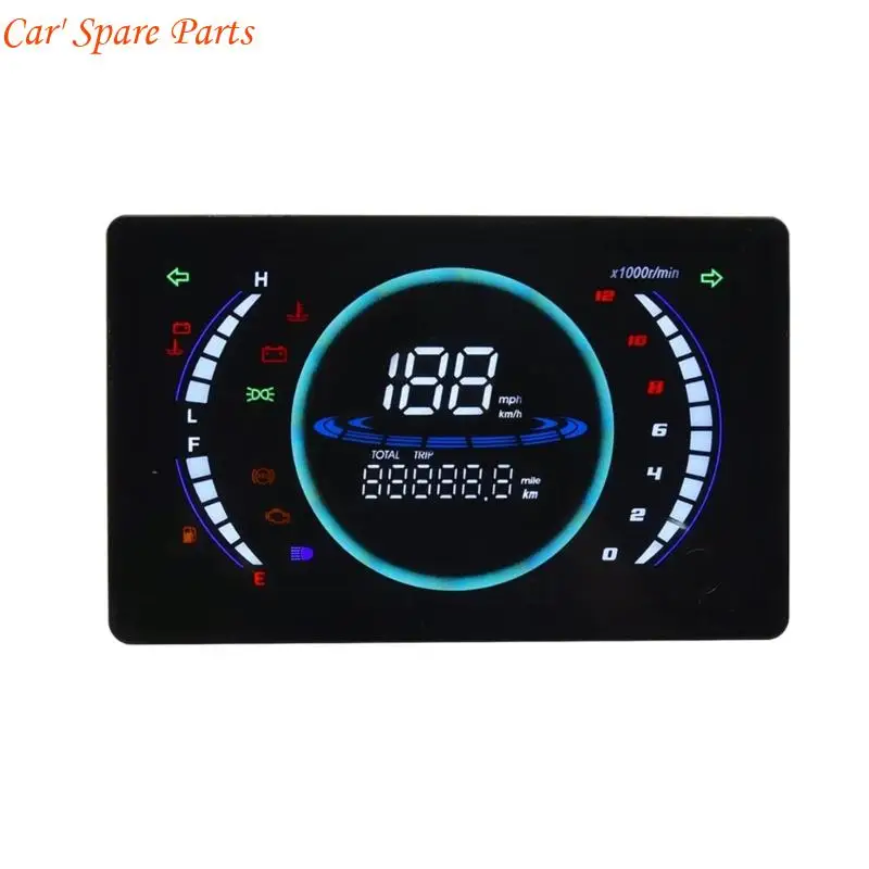 

Y4UA Multiple Display Motorcycle Speedometer 12V Digital Gauge High Visibility LED Screen Temperature Gear Integration