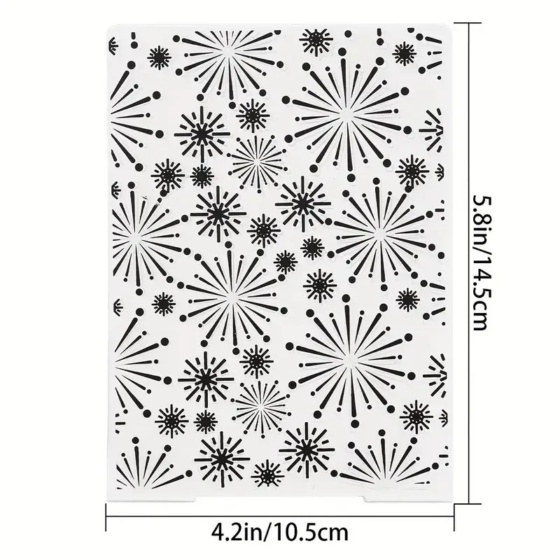 1 szt. Folder do wytłaczania wzór fajerwerków plastikowy folder do wytłaczania szablon maszyny do tworzenia kartek papier do scrapbookingu Album Craft DIY — zdjęcie 4