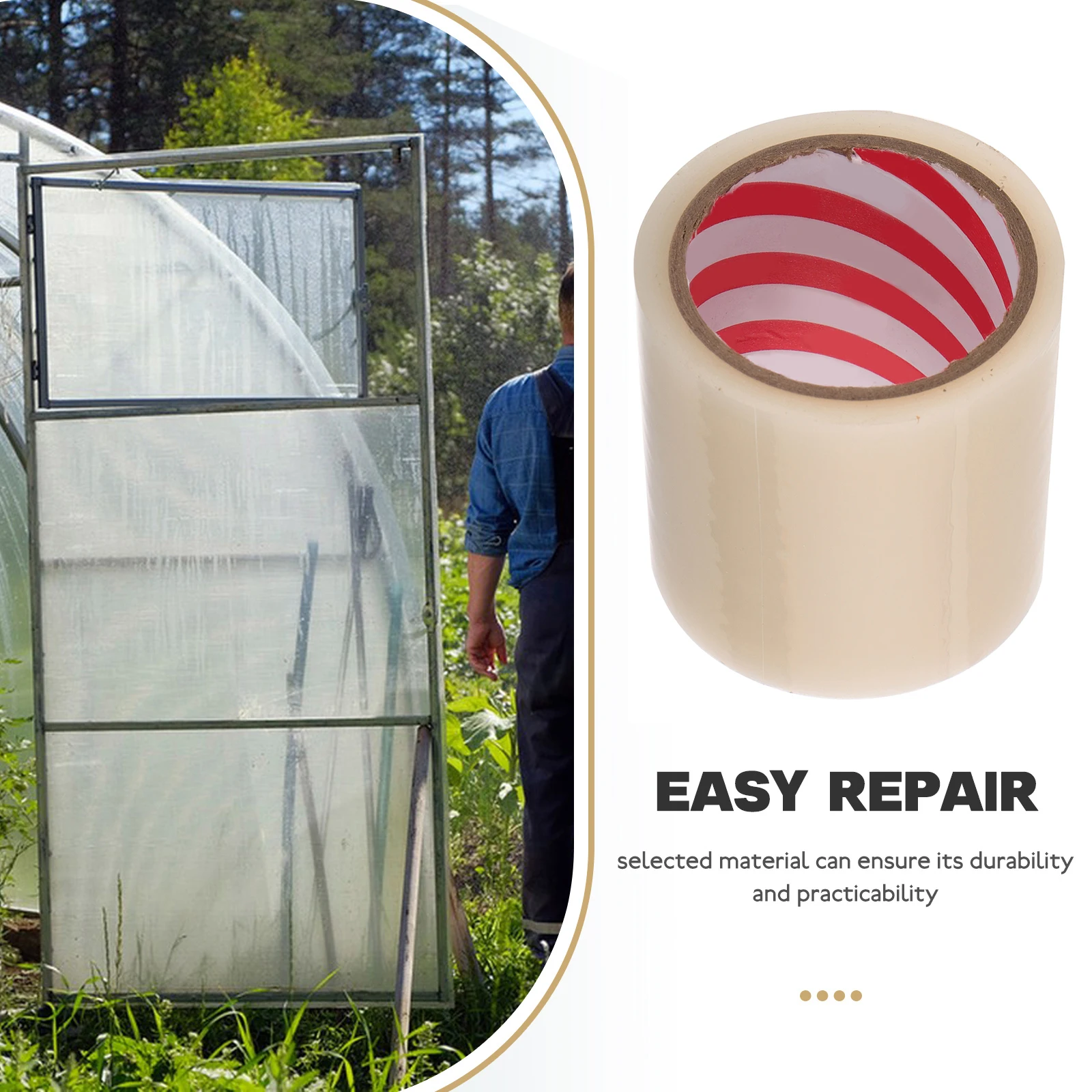 

8cmx20m Greenhouse Repair Tape Thick Durable PE Material Temperature Resistant Waterproof Awning Film Plastic Heavy Duty Outdoor