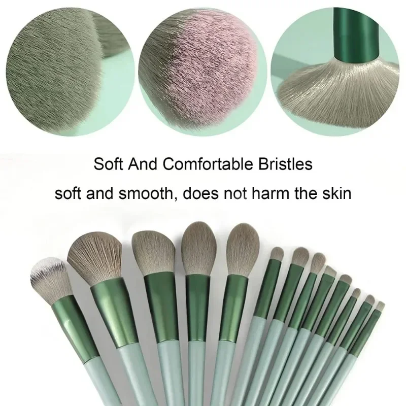 13Pcs Makeup Brushes Soft Fluffy for Cosmetics Foundation Blush Powder Eyeshadow Kabuki Blending Makeup Brush Set Beauty Tool