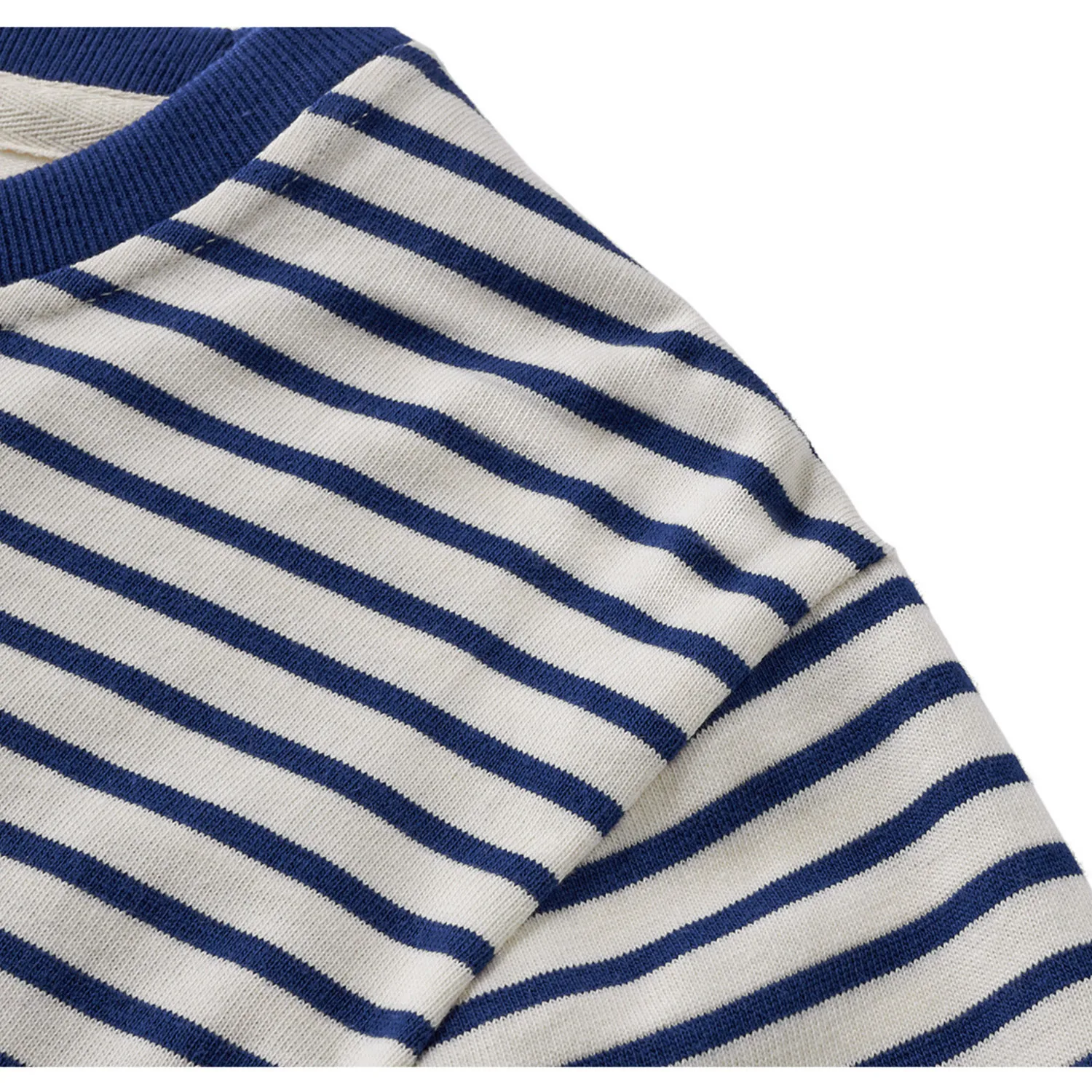 Winter New Blue White Striped Long Sleeve T Shirt Men Japanese Retro Heavy Weight Cotton Casual Tops Lovers Shirt Streetwear
