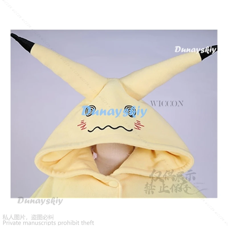 Anime Game Mimikyu Cartoon Cosplay Costume, Everak fur s, Lolita trempée, Halloween Everak, Pyjama en fourrure mignon, Adultes et enfants