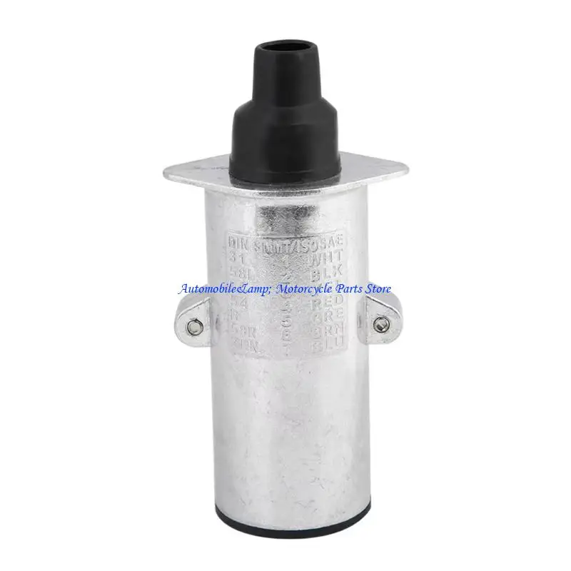 H7BD Sturdy 24V 7 Pin All Metal Component Easy Installation Aluminum Vehicle Outlet Simple Installation for Camping Trailers