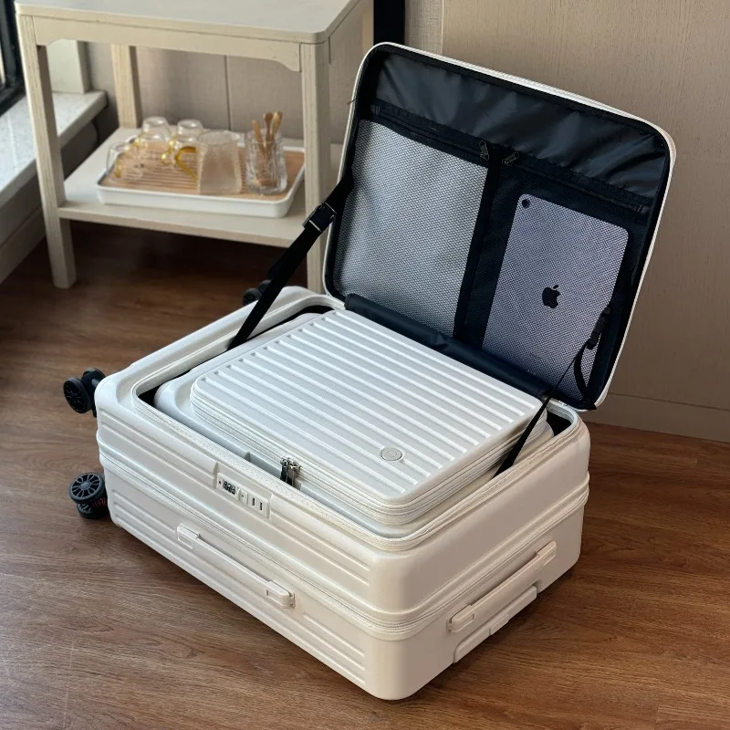 

Expandable Side Opening Luggage Set Ultra Light Trolley Cabin Case Three Piece Suitcase with Password Lock Suitcase Set Luggage