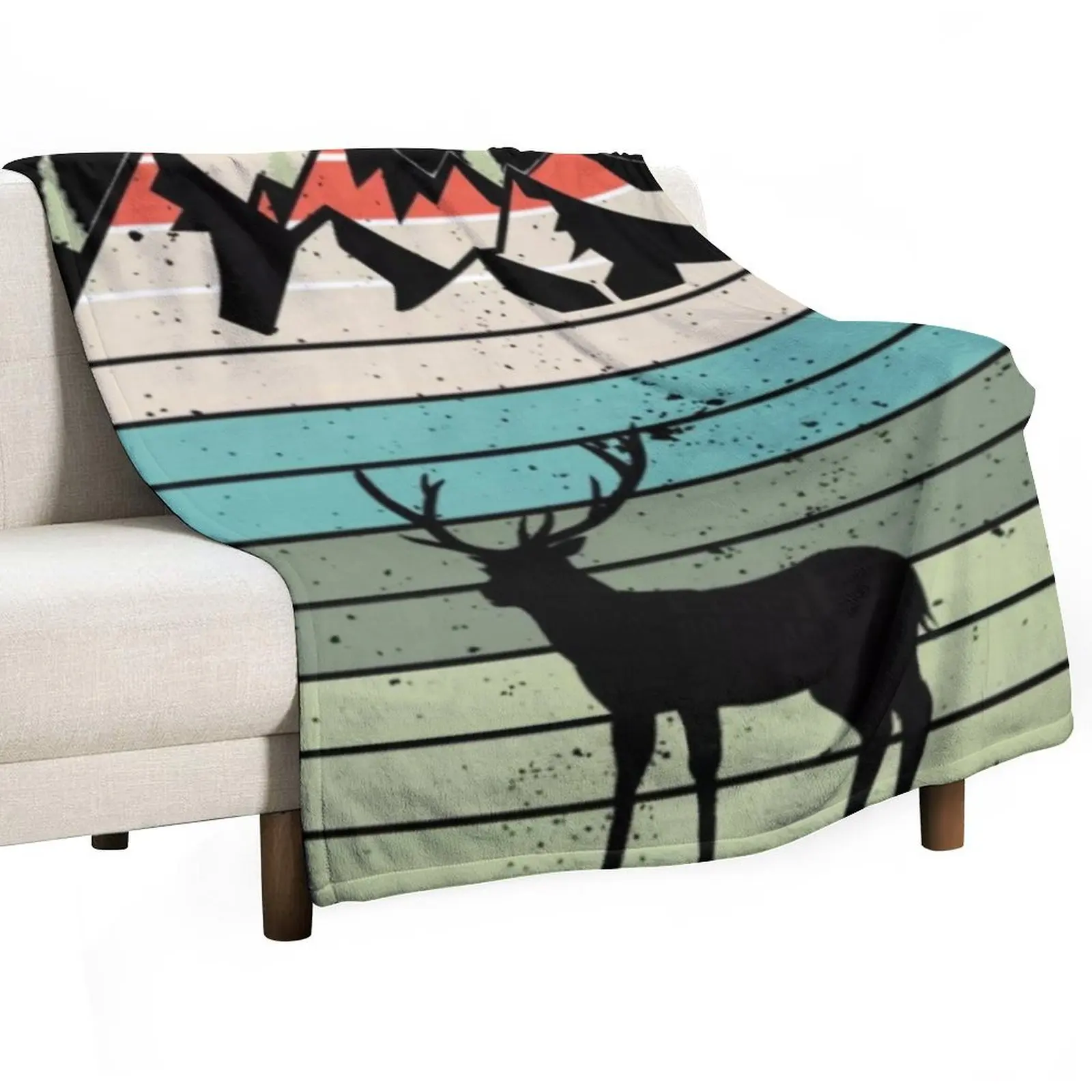 Deer hunting flag Throw Blanket Polar Sofa Throw Blankets