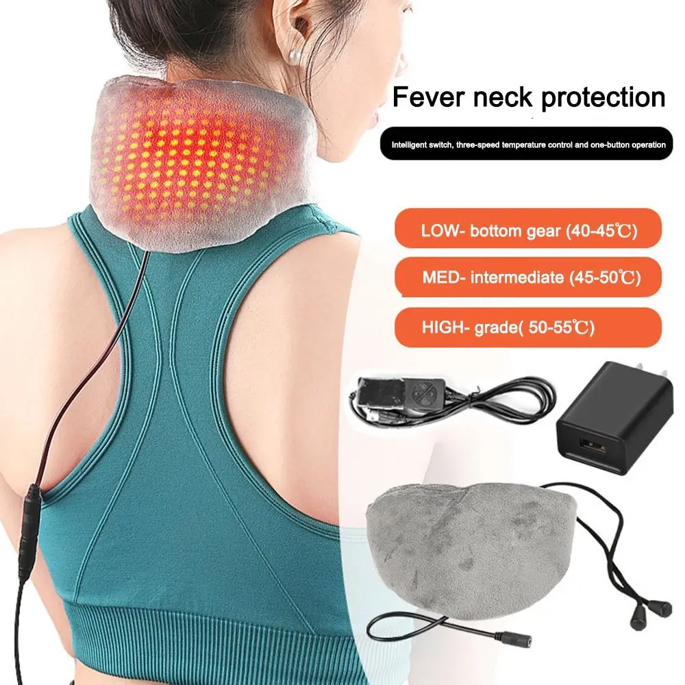 Portable Neck Pain Relieve Electric Neck Brace Temperature Control Soft Heating Neck Brace Adjustable Neck Massage Strap