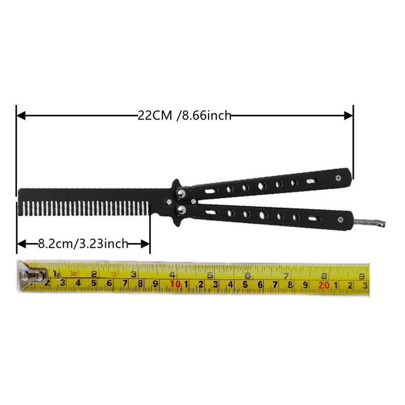 Portable Butterfly Training Knife Foldable Trainer Pocket Flail Knife Uncut Blade Butterfly Comb For Training Tool ﻿ image 5