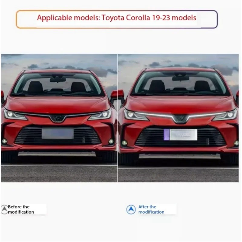 

ATGSA для Toyota Corolla 19-23, дневные ходовые огни, специальная решетка, модификация света, светодиодный передний сквозной светильник, декоративные lig
