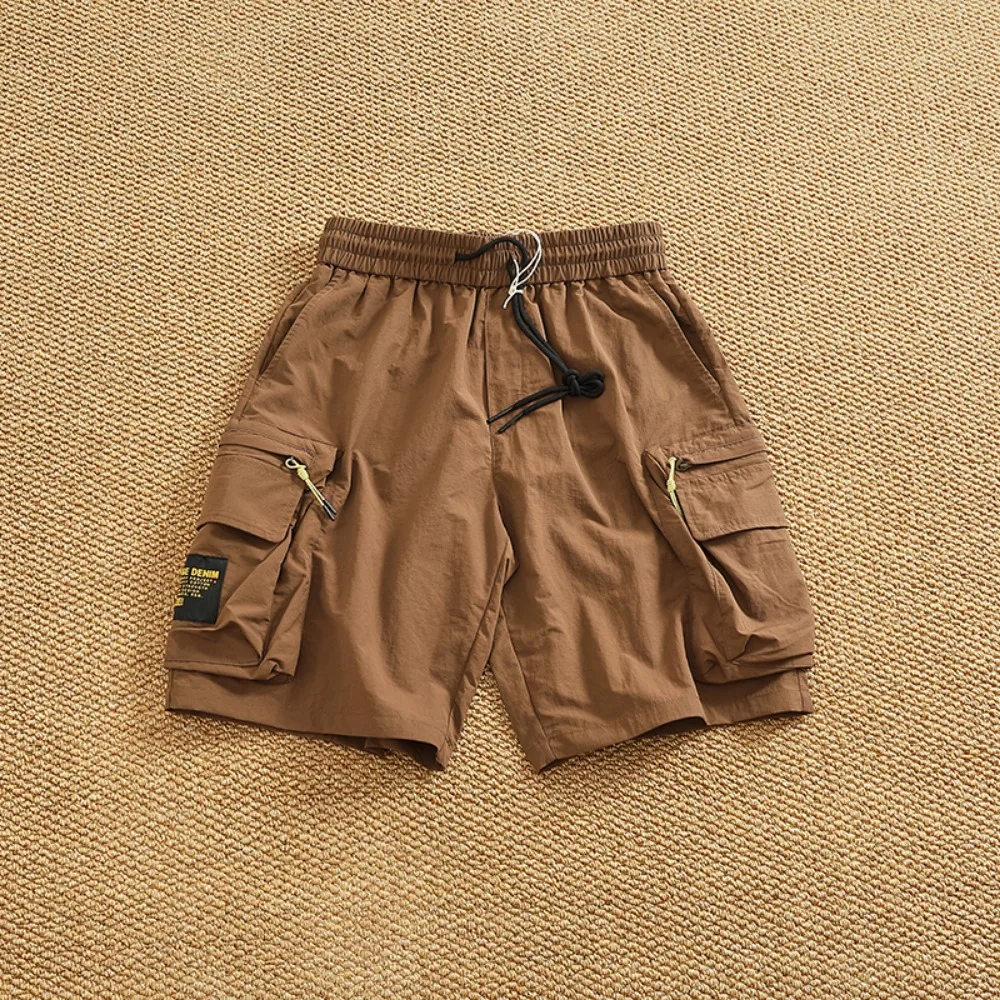 Outdoor quick-drying work-fitting five-point pants for men loose multi-pocket summer 2025 new men's outdoor shorts