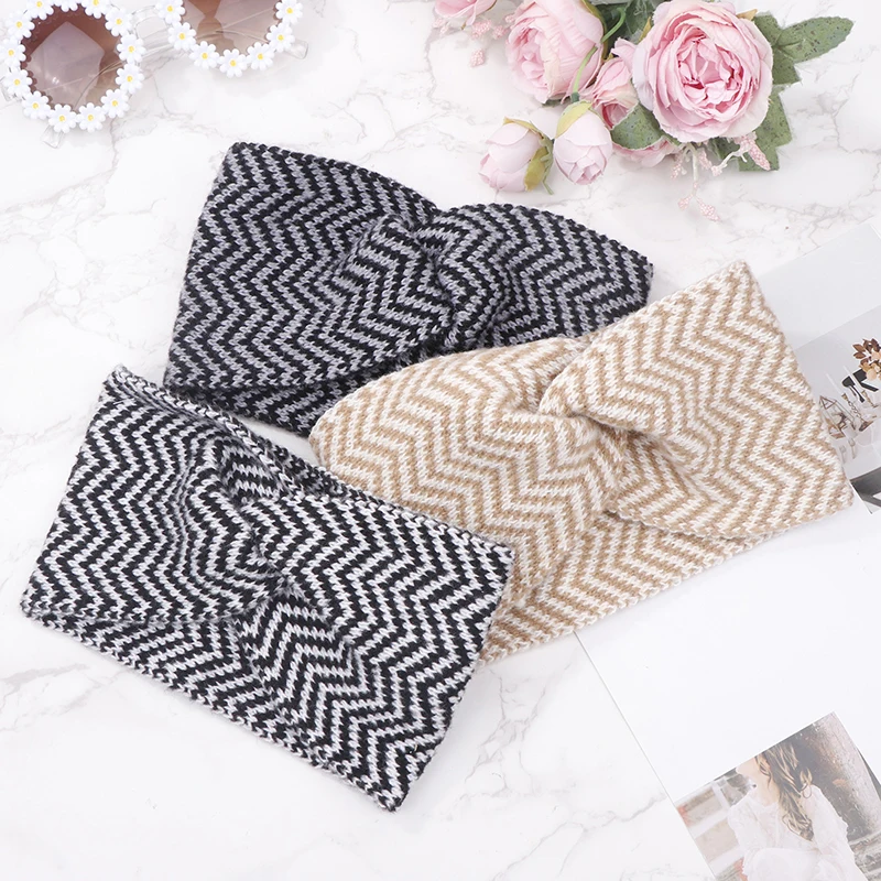 Wide Knitting Woolen Headband Winter Warm Ear Women Thicken Turban Hair Accessories Girl Hair Band Headwraps Ear Warmer